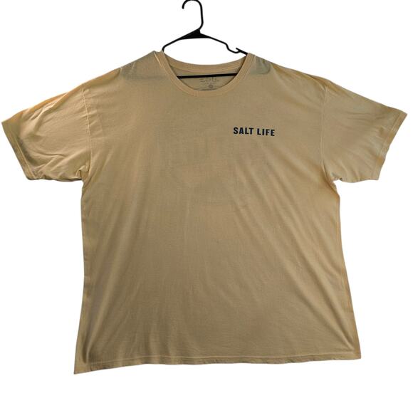 Salt Life Salty State of Mind Yellow Graphic Tee Mens Size 2XL - Picture 1 of 5